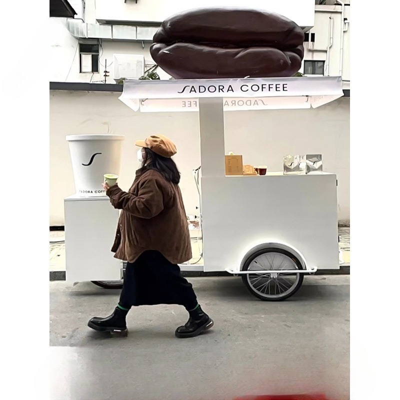 Human three-wheeled stall car  - مراجعة Food Snacks Brands وسعره