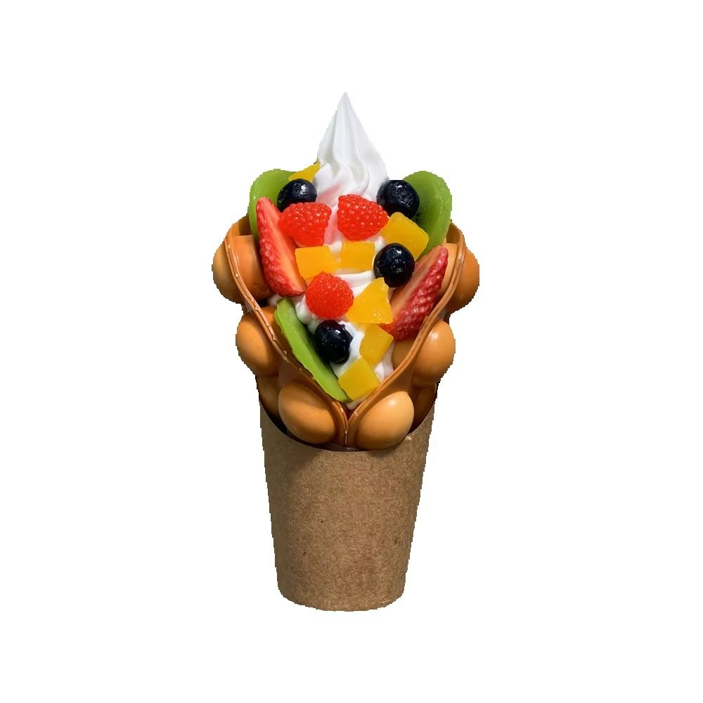 Ice Cream Bubble Waffle Model  - مراجعة Food Snacks Order وسعره
