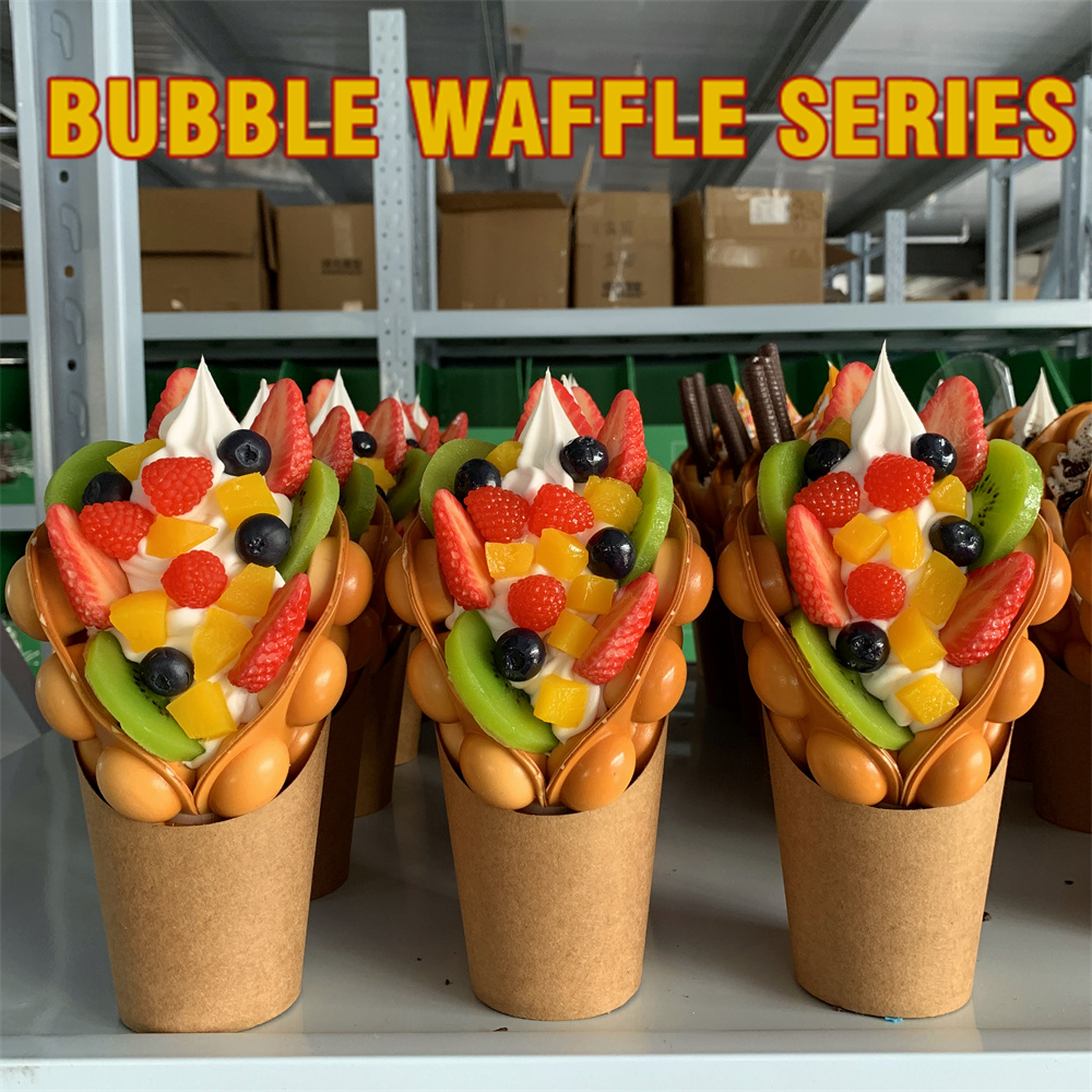 Ice Cream Bubble Waffle Model  - مراجعة Food Snacks Order وسعره
