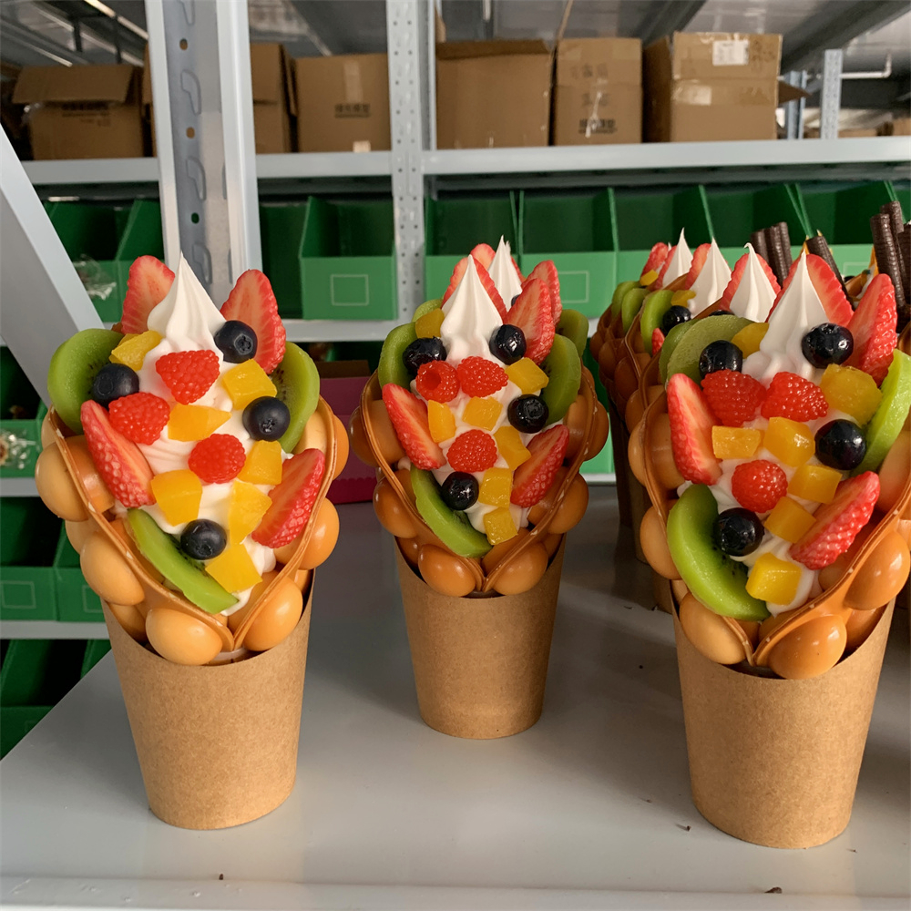 Ice Cream Bubble Waffle Model  - مراجعة Food Snacks Order وسعره