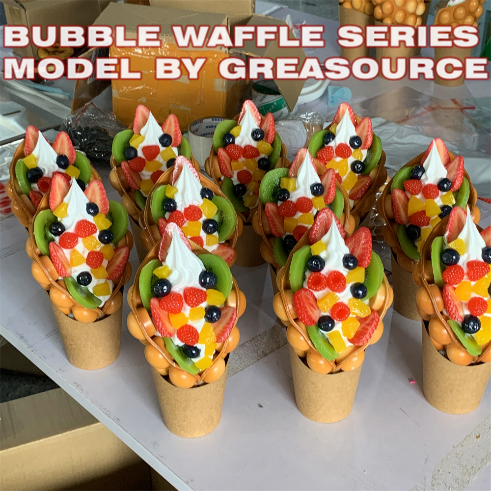 Ice Cream Bubble Waffle Model  - مراجعة Food Snacks Order وسعره